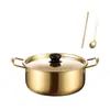 Panela para Macarrão Instantâneo Coreano, Panela Pequena para Sopa, Panela de Ramen de Aço Inoxidável com Duas Alças, Fogão de Indução, Panela para Cozinhar Macarrão Snail, Ferramenta para Cozinhar Macarrão