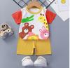 2025 Nueva Camiseta de Manga Corta para Niños Verano Infantil Niños y Niñas Bebé Manga Corta Set de Pantalones Cortos Hogar Venta al por Mayor