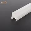 Perfil de lente de acrílico esmerilado de pared gruesa expansión de luz blanco lechoso textura suave tira transparente de barra de luz LED