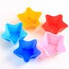 Cocedor de Huevos de Silicona Molde para Pasteles Molde para Gelatina Estrella de Cinco Puntas Flor Bizcocho Muffin Taza Molde de Silicona Mousse Pudín