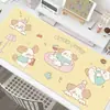 Alfombrilla de ratón de tela Jiaji para niñas, extra grande, rosa, con dibujos animados, linda, para escritorio de oficina, alfombrilla de escritorio de tela antideslizante