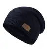 Gorro de Punto Europeo y Americano para Hombre Cálido de Invierno Circunferencia de Cabeza Grande Gorro para el Frío Forrado de Polar Resistente al Frío para Exteriores Gorro de Lana para Mujeres Pequeñas