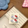 Pinza para el pelo nueva y dulce de Kt coreana, pinza para el pelo de tela bordada con lazo, pinza para el pelo de goma, cuerda para el pelo, tocado para niños y niñas
