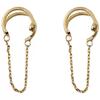 Pendientes de plata s925 con borlas y doble clip para las orejas, estilo frío y sencillo, diseño de Hong Kong, bonitos y modernos.