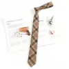Patrón jk Chica Día Perezoso-libre Marrón Retro Marrón Raya de Corbata dk Uniforme de Soltero Masculino Corbata Estilo Preppy