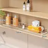 Estante de pared sin taladro para organizar y almacenar artículos en dormitorios, almacenamiento junto a la cama, organizador acrílico de libros y papelería para estudiantes
