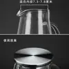 Tetera de Vidrio de Borosilicato Alto para Agua Fría Jarra de Agua Fría Tapa con Cubierta Tetera de Acero Inoxidable 304 con Filtro Accesorios para Tapa de Tetera