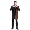 Abrigo de Lana Cachemira para Hombre Jfelvls Estilo Otoño e Invierno Chaqueta Casual Azul Oscuro Gabardina Shanghái