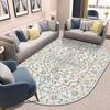 Alfombra Ovalada para Sala de Estar Estilo Persa Europeo y Americano Retro Ins Alfombrilla para Piso de Entrada de Dormitorio Alfombrilla para Pies