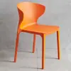 Cadeira de jantar moderna minimalista, cadeira de casa nórdica, popular cadeira chifre, cadeira de plástico para lazer, cadeira grossa para adulto com encosto