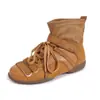 Botines Planos de Gamuza con Punta Redonda Estilo Francés para Mujer Otoño/Invierno 2026 Nuevos Versátiles Elegantes de Moda Zapatos de Mujer Botas Estilo Ballet