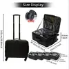 Estuche Cosmético Profesional Maquillista Gran Capacidad Estuche Trolley Multifuncional Belleza Uñas Bordado Oxford Caja de Herramientas Portátil