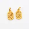 Estilo Chino Marea Nacional Año Nuevo Método Antiguo Color Dorado Carácter de Fortuna Ruyi Auspicioso Marca de Fortuna Colgante Pulsera de Cuerda DIY Accesorios para Collares