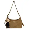 Bolso hobo cadena estilo 2026 inspirado en Chanel con patrón de diamantes, bolso de hombro de cuero encerado retro, bolso tote versátil