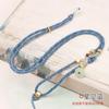 Collar de cuerda colgante de alta gama para hombres y mujeres, cuerda tejida a mano, marca Jade Buddha, ágata, flor de loto, Wenwan, halter, cuerda roja, venta al por mayor