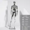 Maniquí Femenino Galvanizado de Cuerpo Completo para Exhibición en Tiendas de Ropa para Mujer, Soporte de Maniquí Plateado