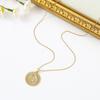 Nuevo Collar de Acero de Titanio Europeo y Americano de Venta Caliente Transfronterizo para Mujer Ins Chapado en Oro Plata Colgante Bicolor Moda Elegante Venta Directa de Fábrica