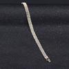 Comércio Eletrônico Transfronteiriço Long Rui fornece nova pulseira de cristal romano de luxo feminina corrente de garra de diamante completo dourada atacado