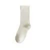 Calcetines de algodón para mujer, calcetines largos, estilo primavera/otoño, estilo japonés, simples y frescos, calcetines tobilleros, blancos y negros, calcetines de media pantorrilla, perfectos para combinar con mocasines