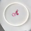 Anel de livro com pingente de chaveiro de estrela de cinco pontas em acrílico estilo coreano, acessório de decoração de conta para boneca DIY