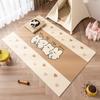Tapete de Chão para Pet Desenho Animado Canil Lavável, Impermeável e Resistente a Manchas Tapete de Piso de PVC Doméstico Antiderrapante Fácil de Cuidar Limpeza com Um Toque Tapete para Pés