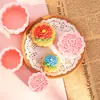 Forma de bolo da lua série peônia, flores DIY simuladas, peônias grandes e pequenas, ferramentas de panificação para o Festival do Meio Outono