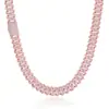 Colar Cuban Chain Full Diamond com Fecho de Encaixe Europeu e Americano, Seis Fileiras de Zircônia, para Homens, Joia de Hip-Hop de Alta Qualidade, Tendência, Personalização