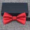Corbata de Lazo para Hombre Estilo Británico Nueva Padrinos Nudo Traje de Boda Camisa Formal Rojo Negro Azul Corbata de Lazo de Alta Gama para Mujer
