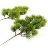 Pino de Bienvenida Bonsái, Ramas de Pino Artificiales, Pino de Belleza, Pino Arhat, Pino Penglai, Pared de Plantas Verdes de Decoración Suave de Ingeniería, Pared de Plantas Verdes