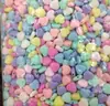 Cuentas Sueltas Acrílicas Color Puro Flor de Cinco Pétalos Corazón Estrella de Cinco Puntas con Agujero Pulsera de Cuentas Hecha a Mano Accesorios para Joyería DIY