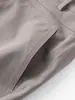 Ls OrderCamel-Color Diseño Elegante Falda Larga Recta de Lana con Abertura Frontal, Falda Midi Elegante para el Trabajo