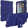 Para Amazon Kindle Fire HD8 Capa Protetora com Suporte de Silicone e PC Case Resistente a Quedas para Tablet Macio