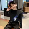 Ropa interior térmica de forro polar cepillado para niños Otoño/Invierno 2026 Nuevo estilo para niños medianos/mayores Versión coreana Camiseta de manga larga cálida
