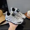 Tênis Respirável Versátil com Fecho de Botão para Meninos, Novo na Moda Outono 2026, Tênis Dad Shoes Color Block Retrô Tendência para Meninas