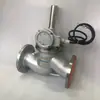 Válvula solenoide de corte de gas de emergencia con brida de acero inoxidable normalmente abierta para fabricantes, apagado manual, a prueba de explosiones 304