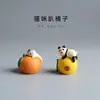 ZAKKA Mercearia Japonesa Artesanato em Resina Enfeites Decorações para Casa Gato Laranja Acessórios para Interior de Carro