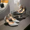 Sandálias Femininas Frescas e Versáteis com Recorte Baixo 2026 Novidade Primavera/Verão Item Quente Bico Fino Tira Única Salto Fino Salto Alto