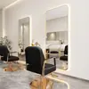 Espejo de barbería Espejo de salón de celebridad de Internet conjunto de gabinete de espejo espejo de pared de un solo lado para cortar el pelo espejo para permanente y tinte de salón