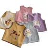 Colete Aconchegante de Pelúcia Gato para Crianças Acariciar Desenho Animado Meninos e Meninas Bebês 26 Outono/Inverno Colete Quente Camada Interna Essencial para Uniforme Escolar Tendência