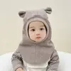 Gorro Todo en Uno para Bebé Otoño e Invierno Gorro Cálido Bufanda Lindo Versátil para Bebé Niño y Niña Gorro con Protección para Orejas Gorro de Lana para Niños Moderno