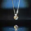 Cadena para Clavícula de Cisne Pequeño con Diamantes Completos Transfronteriza Popular Circonita Acero de Titanio Collar Moda para Mujer Ligera de Lujo Temperamento Gama Alta Venta al por Mayor