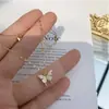 Colar Borboleta de Diamante Flash de Camada Dupla Novo Japonês e Coreano Corrente de Clavícula Simples de Temperamento Frio Feminino Preço de Fábrica Atacado