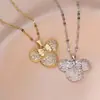 Estilo Lujoso Ligero y Elegante, Lleno de Diamantes, Lindo Collar de Ratón, Sencillo y Único, Popular entre las Influencers Femeninas, Cadena Clavicular de Aleación de Zinc