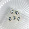 Lote de Nueva Joyería para Uñas de Aleación China Diamante Azul Aqua Cuadrado Gordo Gotas de Agua Xi Fei Zhen Huan Mismo Palacio Armadura con Diamante