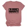 EU SOU o Favorito da Mamãe Amazon Wish Site Independente Moda Versátil Feminino Casual Gola Redonda Manga Curta Camiseta