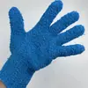 Luvas de limpeza para tirar pó em fleece coral multicolor Luvas de limpeza doméstica Veludo de um lado Microfibra absorvente Espessadas fabricante