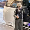 Conjunto de Otoño para Niña 2026 Nuevo Estilo Coreano Casual Patchwork Falso Dos Piezas Sudadera y Jeans