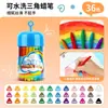 Giz de Cera Touch Mark Mãos Limpas Infantil Pincel Não Grudento Jardim de Infância Pastel de Óleo Triangular Giz de Cera Mãos Limpas