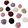 Estilo suave satén capullo de rosa tridimensional DIY vintage lujo ligero alta gama accesorios para vestidos broche materiales para accesorios de cabello