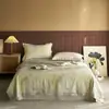 100 Lyocell Tencel Verano Fresco Acolchado Li Guanqi Fibra de Soja Aire Acondicionado Acolchado Juego de Cuatro Piezas Lavable a Máquina Fresco Seda de Hielo
